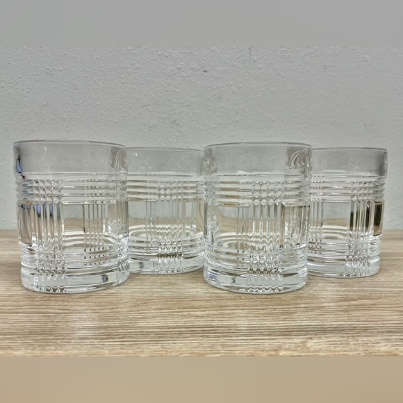 Ralph Lauren Other - 4 Vintage Ralph Lauren Glen Plaid Rocks Whiskey Glasses Beth Yellowstone